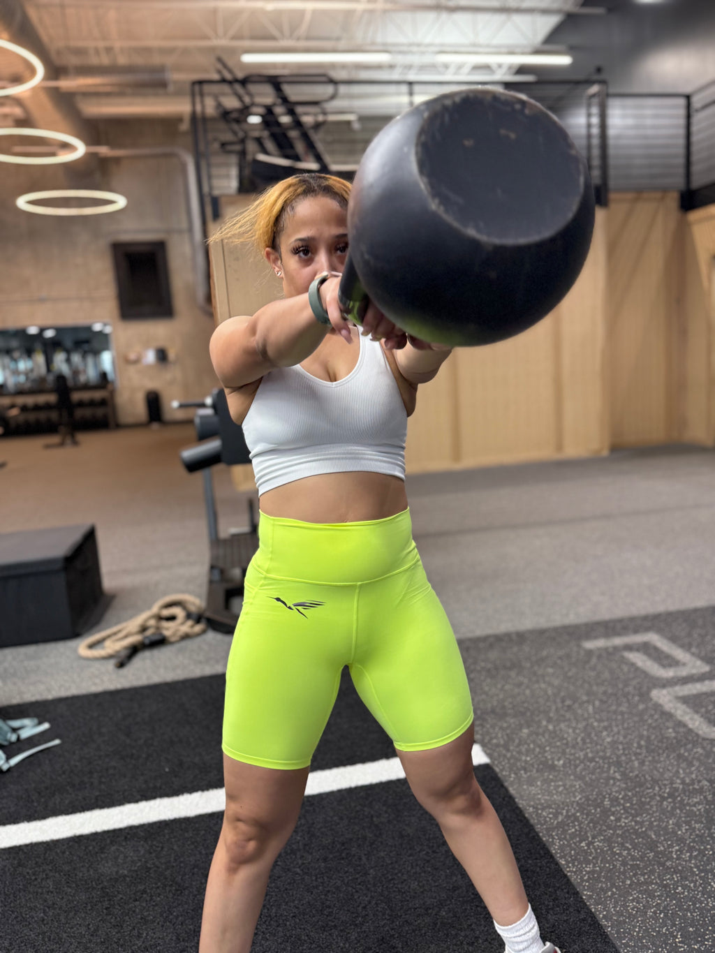 Biker shorts with pocket