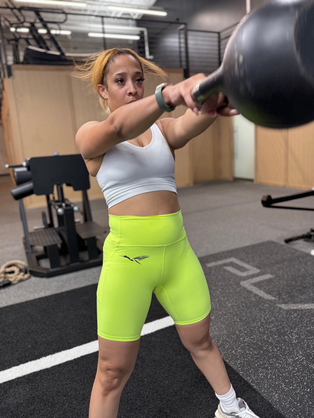 Biker shorts with pocket