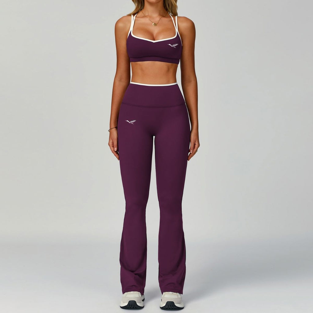 Flared leggings+sports Bra set