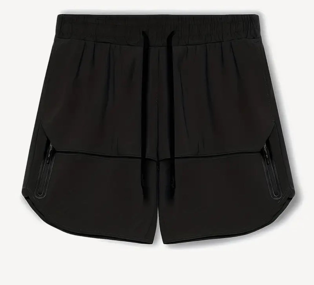Zipper Pocket Shorts Men