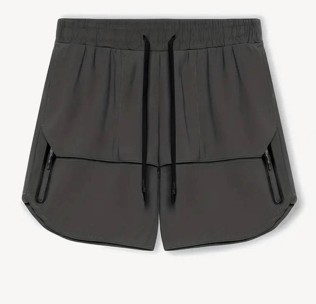 Zipper Pocket Shorts Men