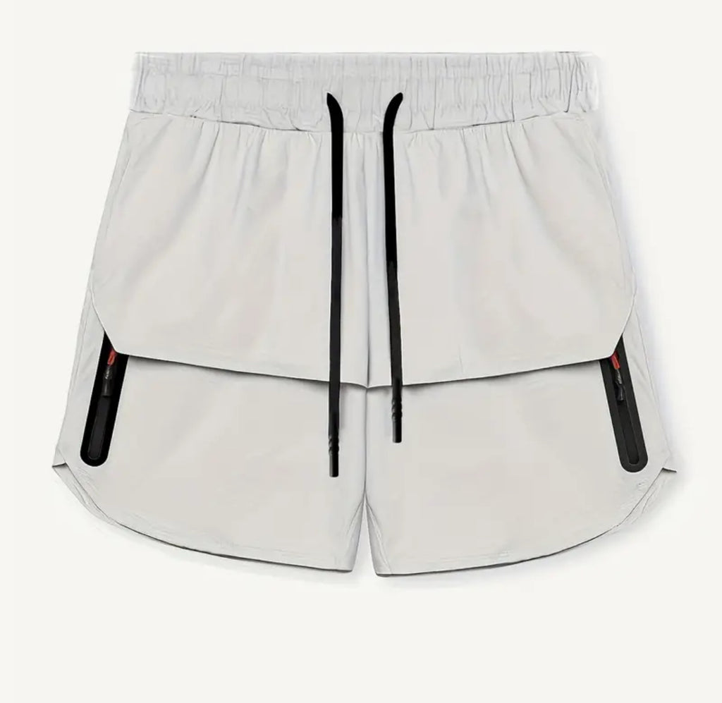 Zipper Pocket Shorts Men