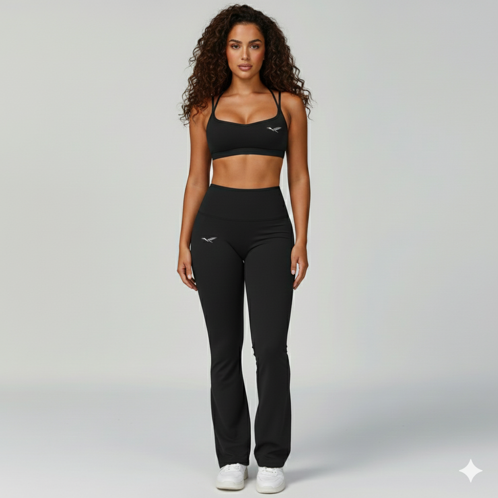 Flared leggings+sports Bra set