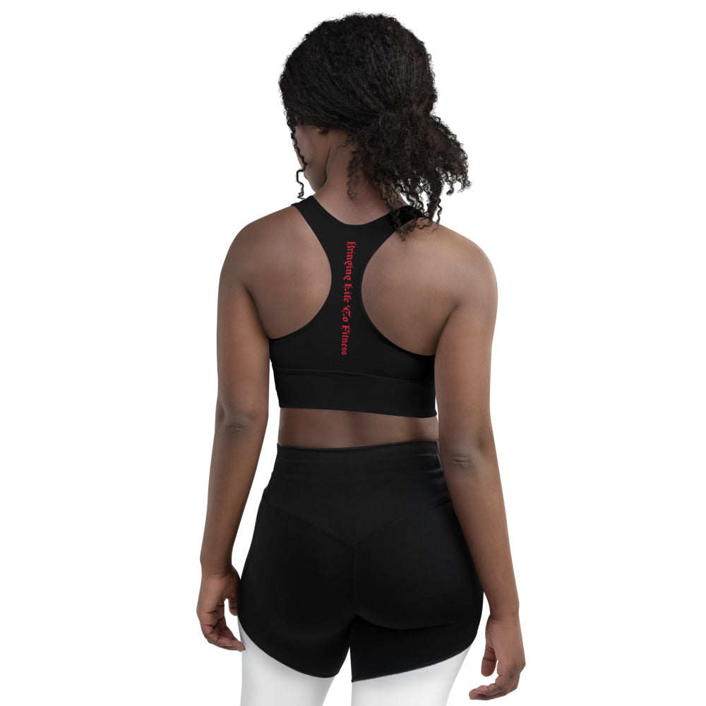 Black Winter Longline sports bra