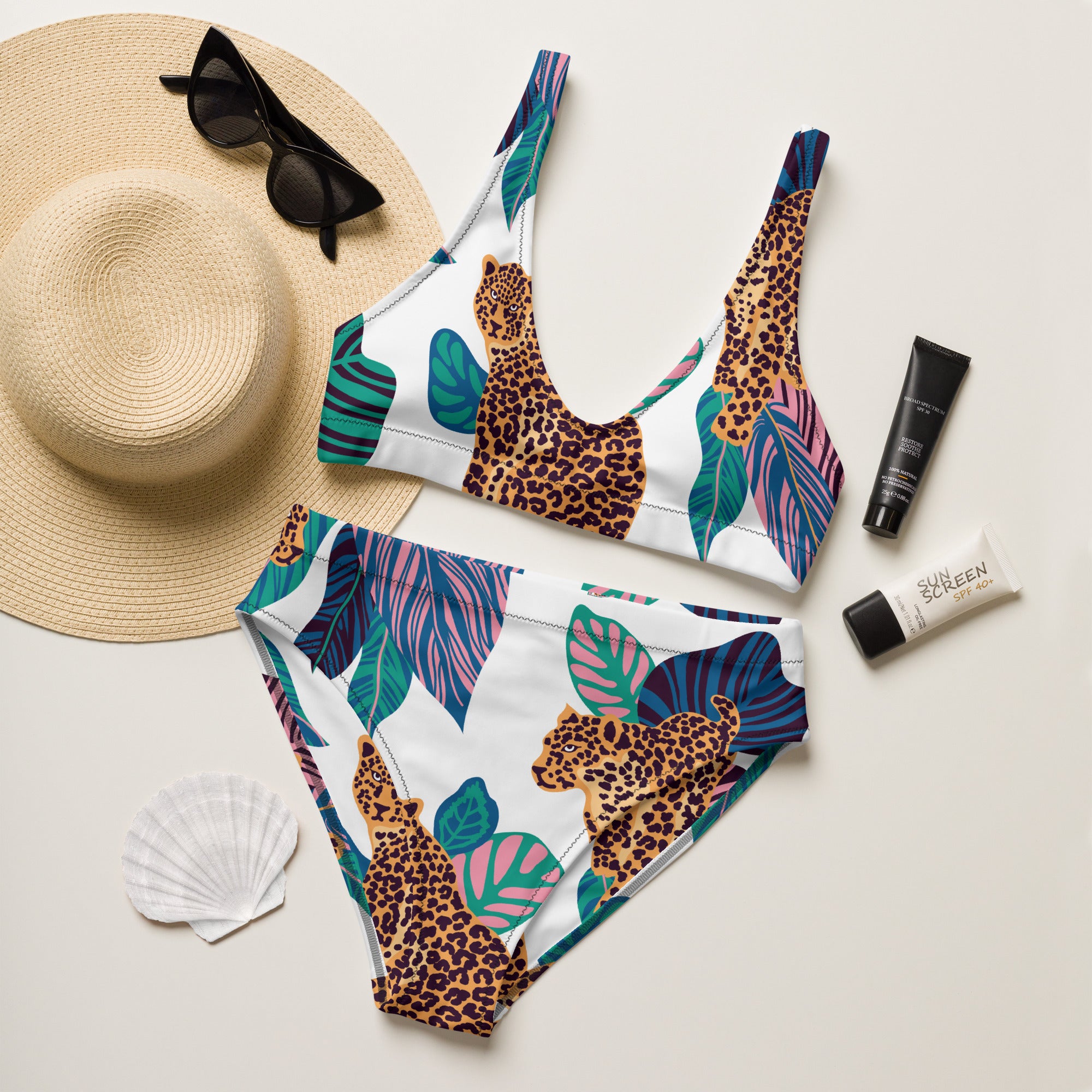 Summer  high-waisted bikini